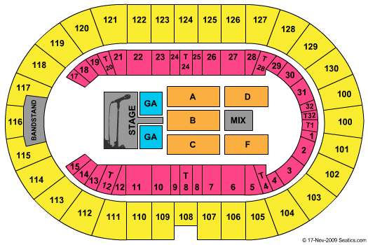 Freeman Coliseum Daughtry Seating Chart